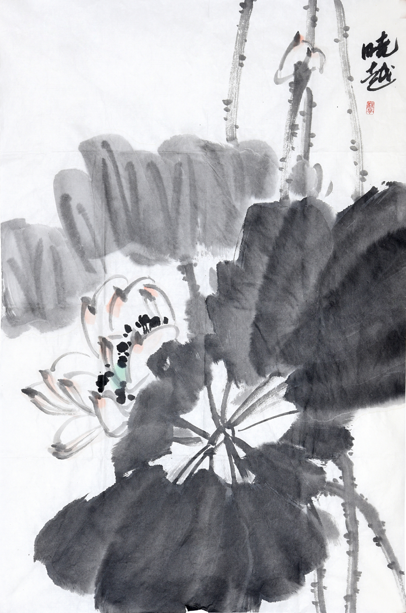 建投建設(shè) 張曉越 《荷葉》繪畫(huà).png